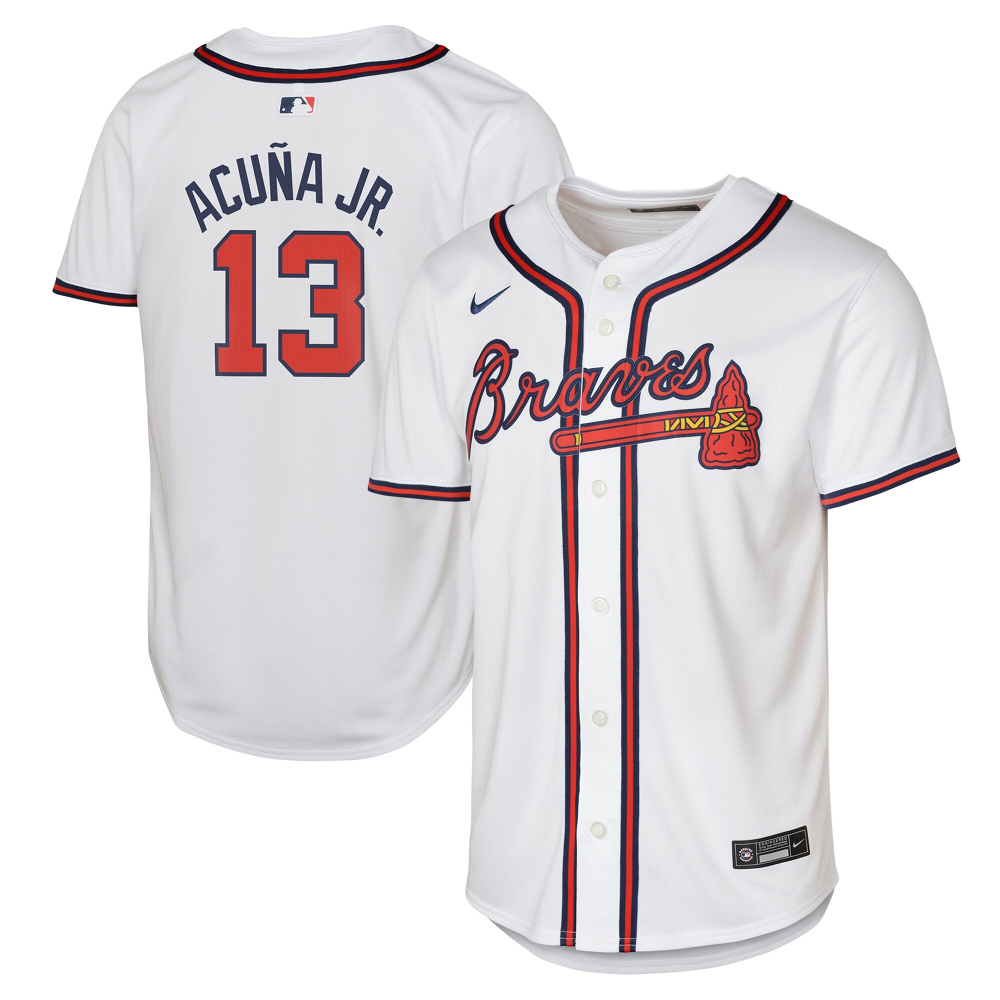 Ronald Acu\u00c3\u00b1a Jr. Atlanta Braves Youth Home Limited Player Jersey - White