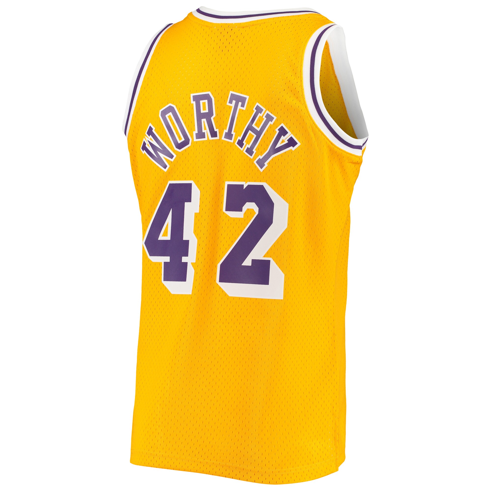 James Worthy Los Angeles Lakers Mitchell & Ness 1984\/85 Hardwood Classics Swingman Jersey - Gold