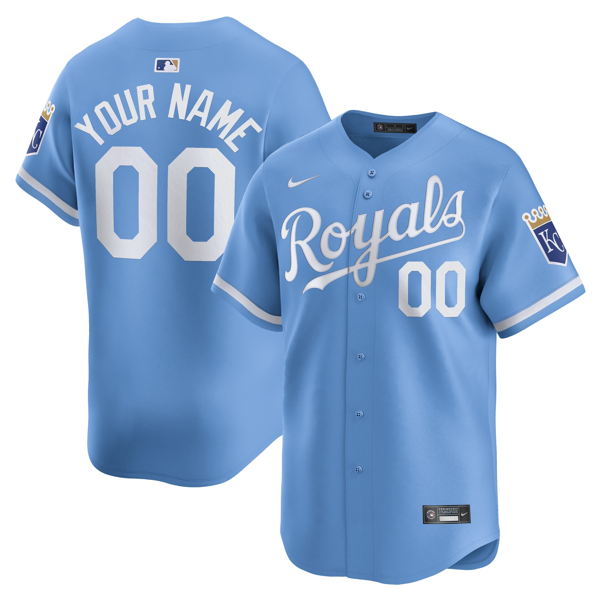 Kansas City Royals   Alternate Limited Custom Jersey Light Blue