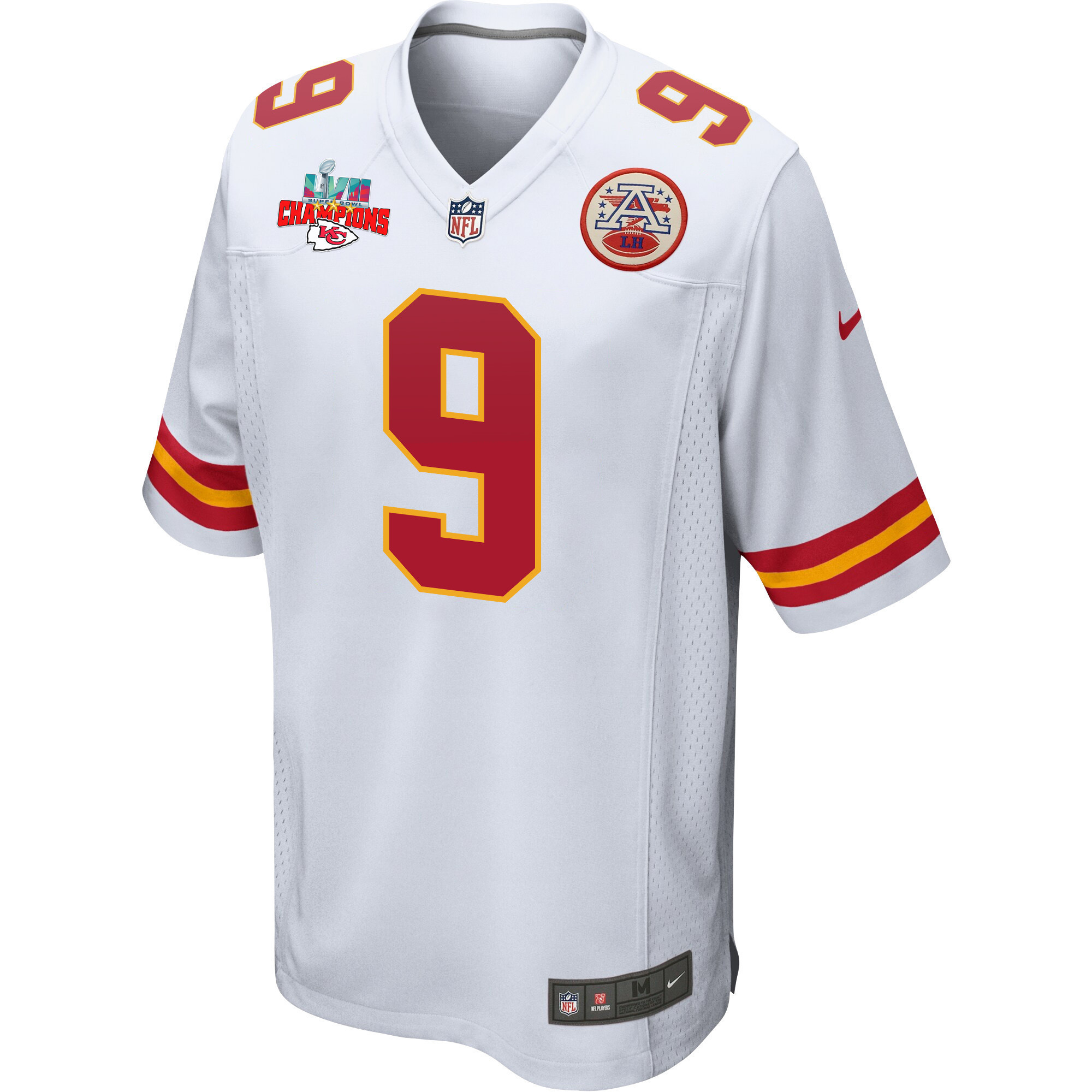 JuJu Smith-Schuster 9 Kansas City Chiefs Super Bowl LVII Champions 3 Stars Men Game Jersey - White