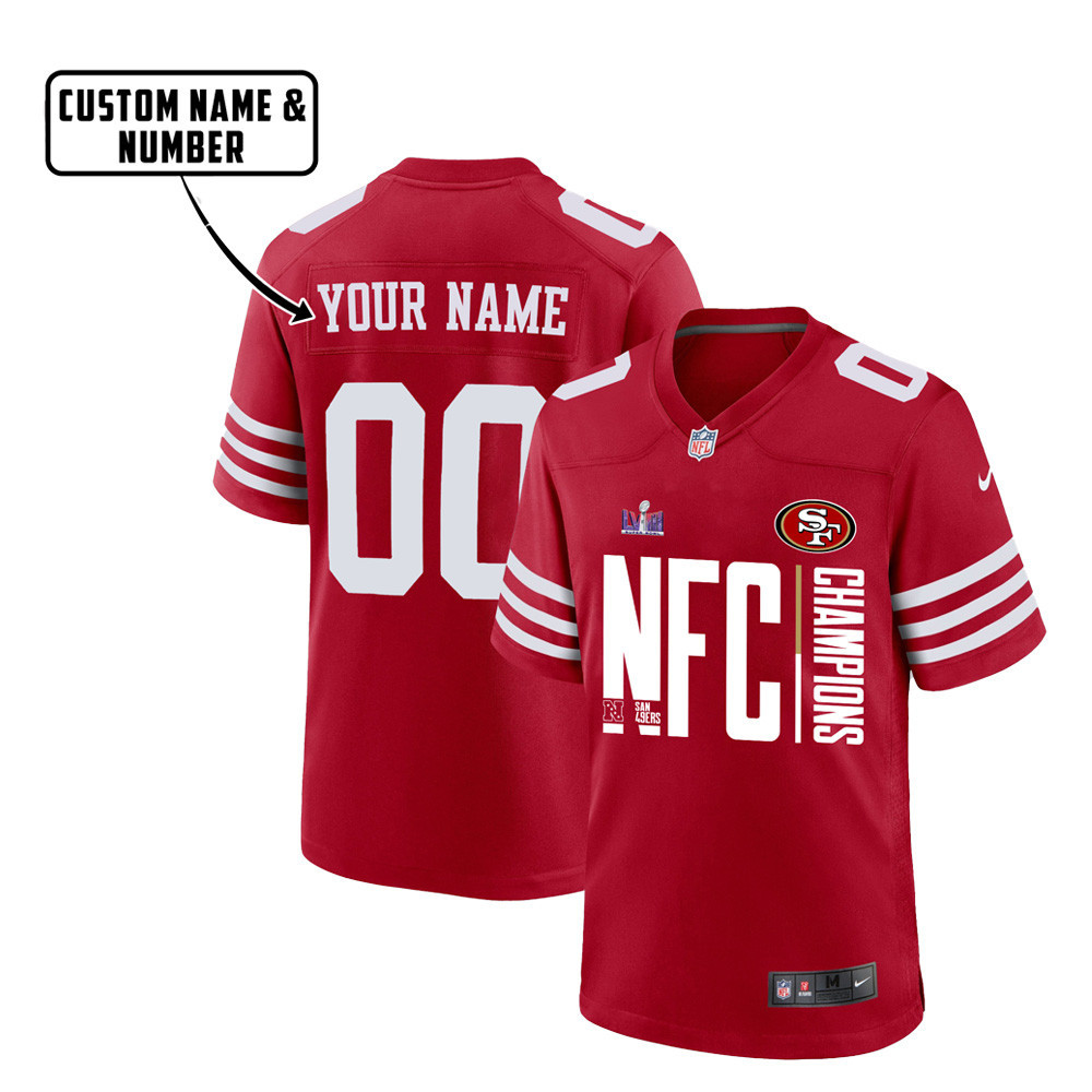 San Francisco 49ers NFC Super Bowl LVIII Game Jersey - Men, Red