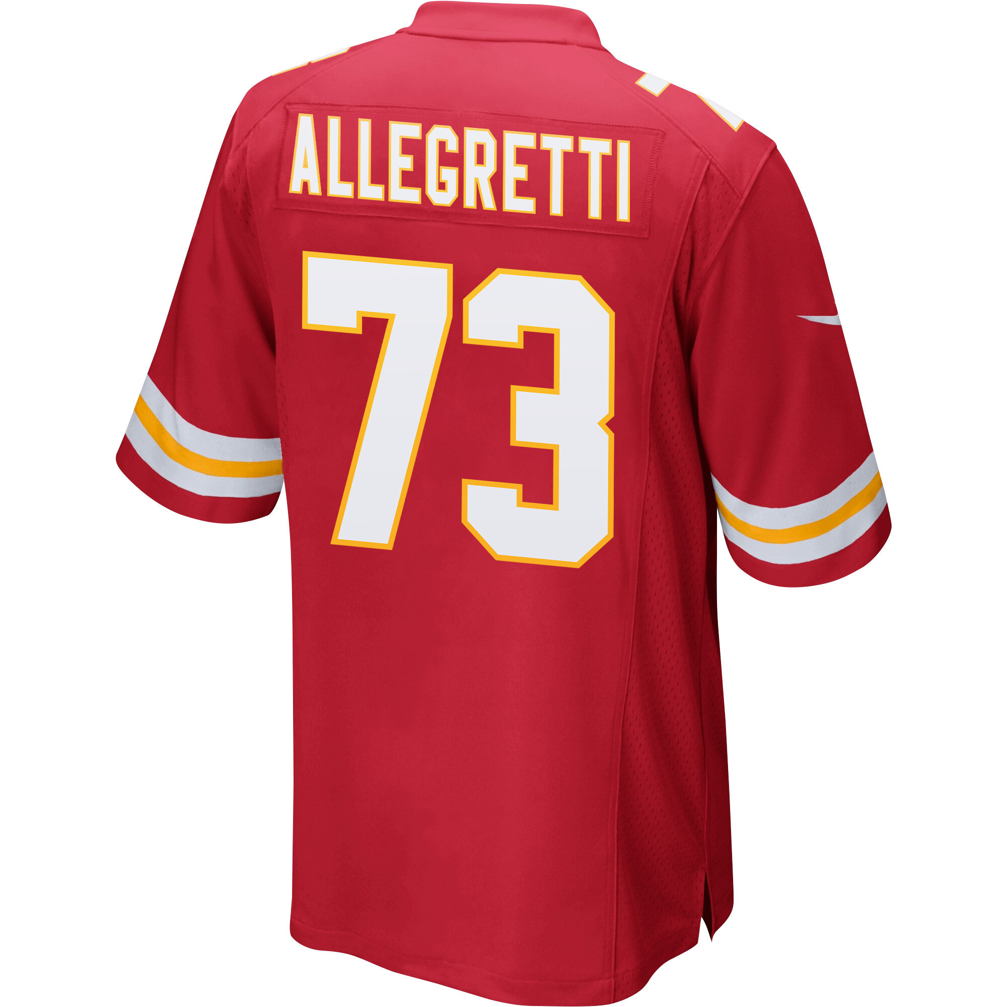 Nick Allegretti 73 Kansas City Chiefs Super Bowl LVII Champions 3 Stars Men Game Jersey - Red
