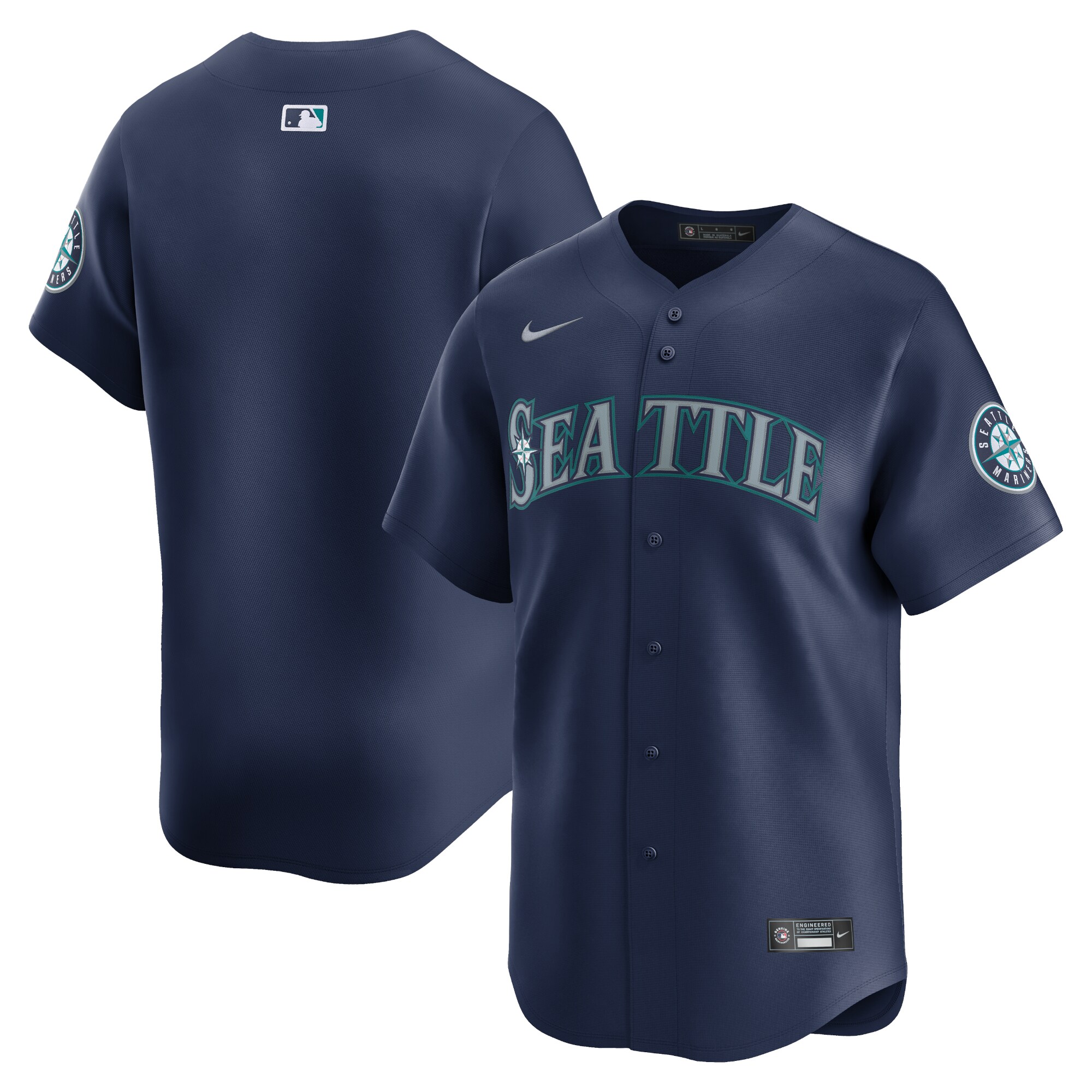 Seattle Mariners  Road Limited Jersey Navy