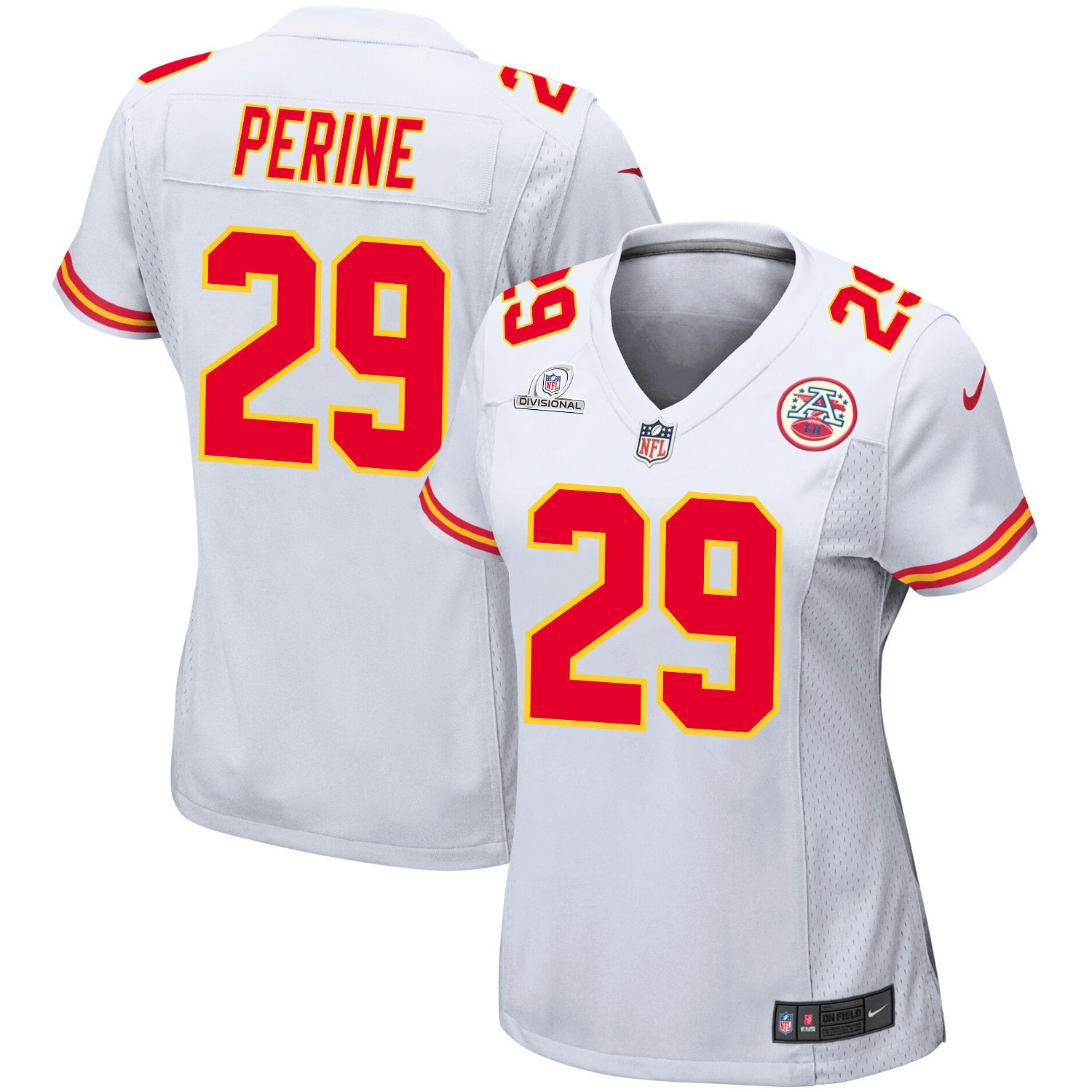 Leo Chenal 54 Kansas City Chiefs Super Bowl LVIII Patch Game Women Jersey - White