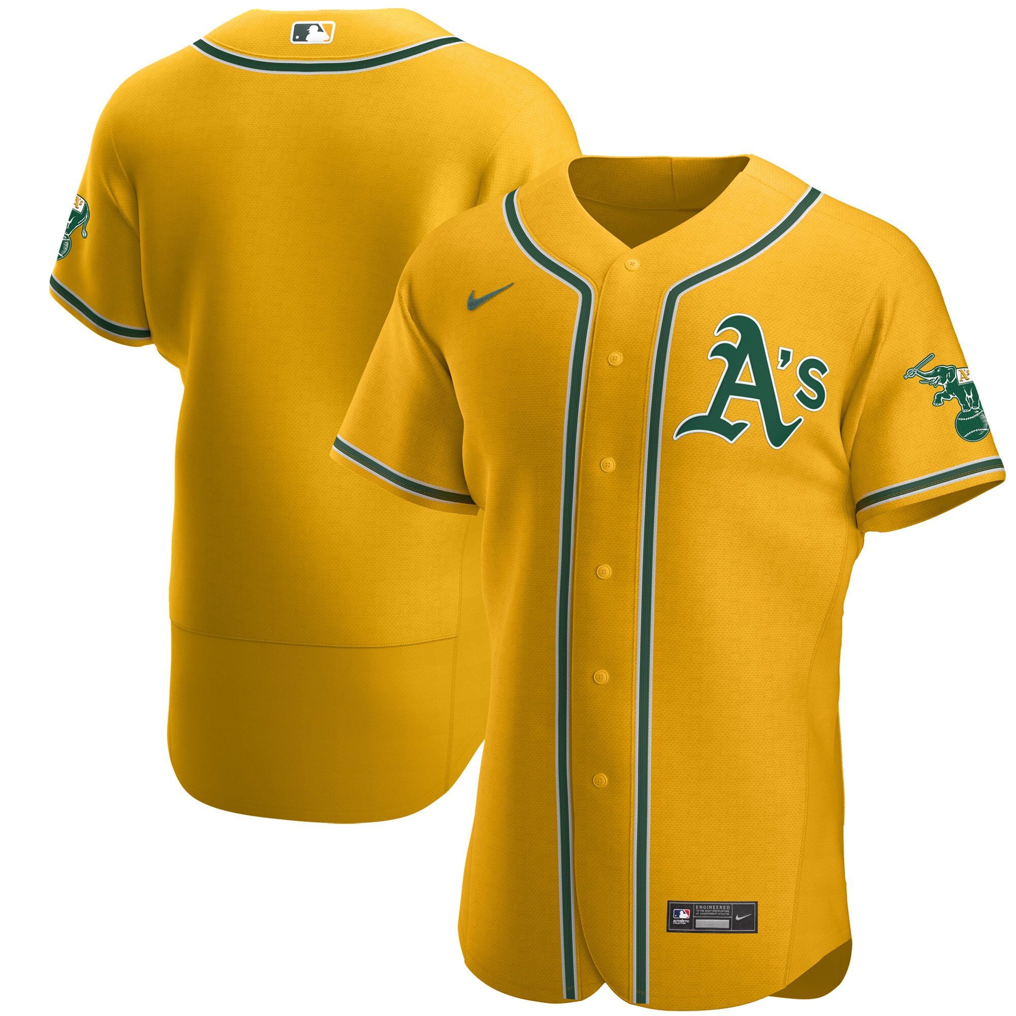Oakland Athletics  Authentic Official Team Jersey - Gold