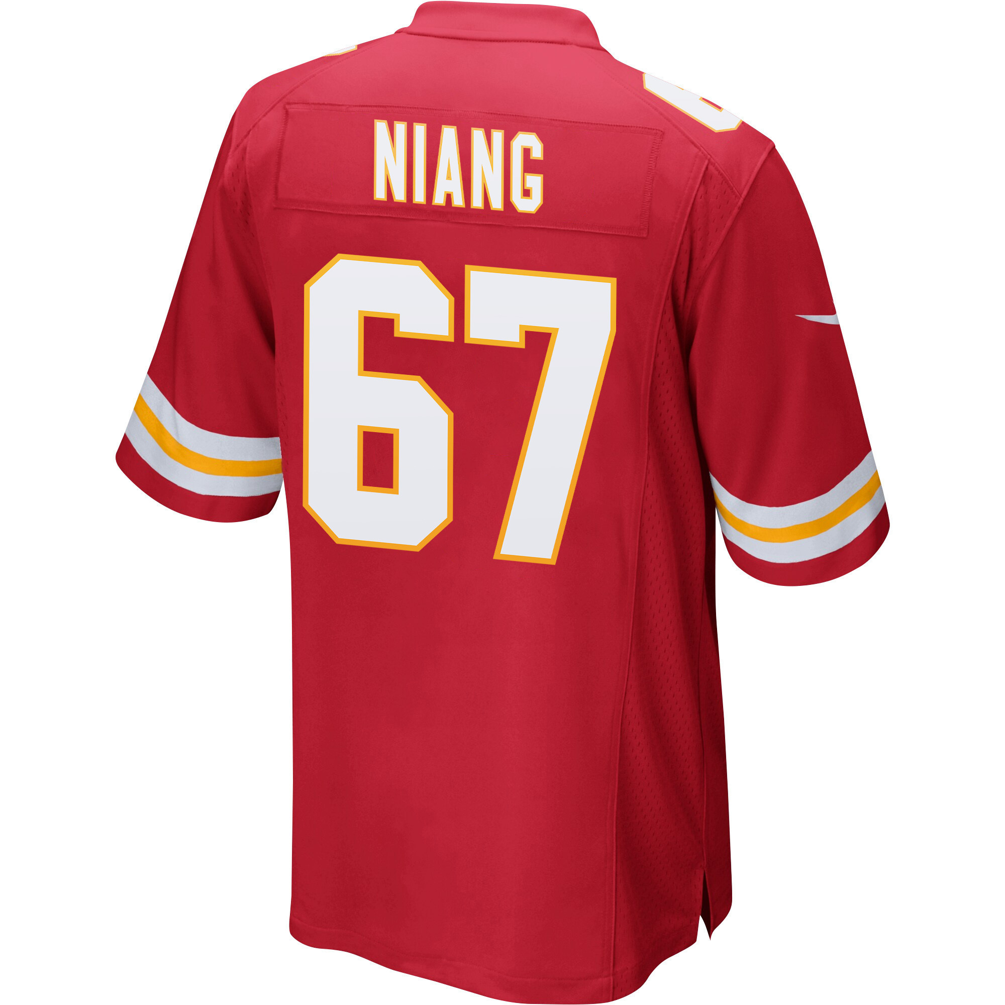 Lucas Niang 67 Kansas City Chiefs Super Bowl LVII Champions 3 Stars Men Game Jersey - Red