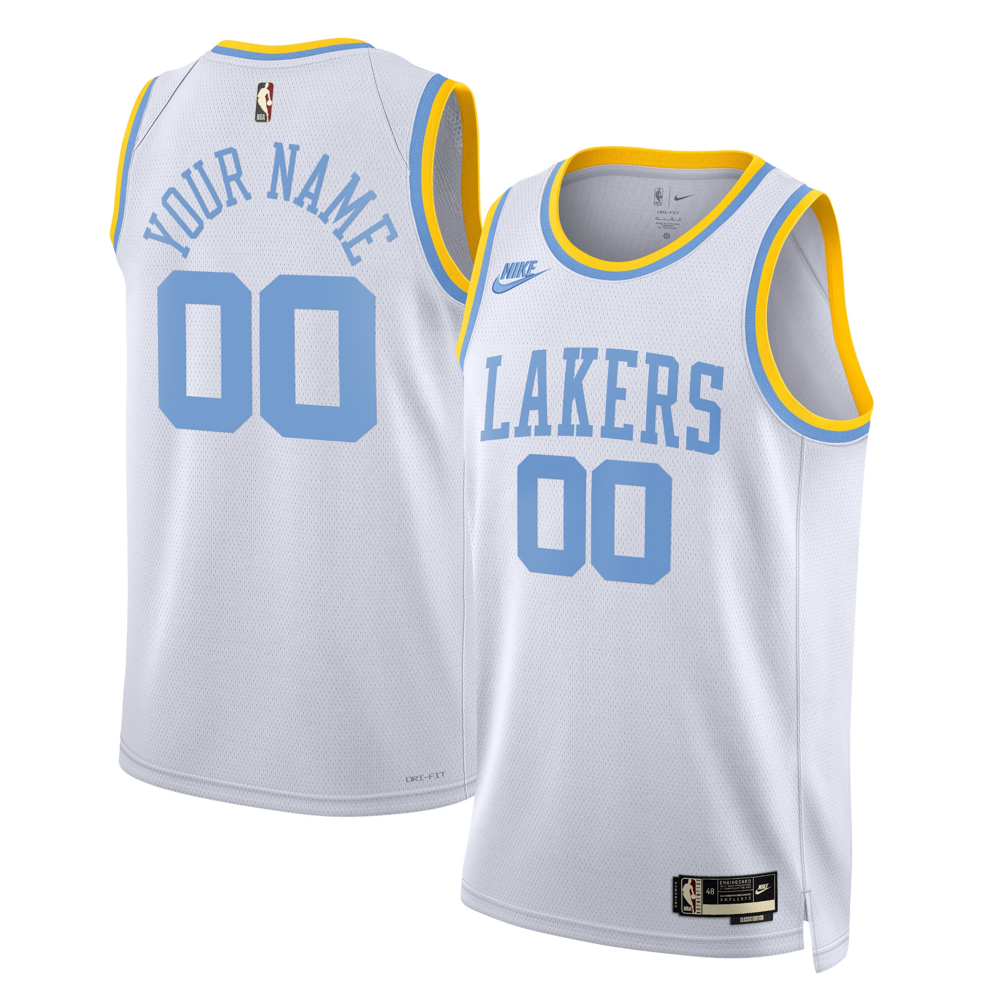 Los Angeles Lakers Unisex 2022\/23 Custom Swingman Jersey - Classic Edition - White