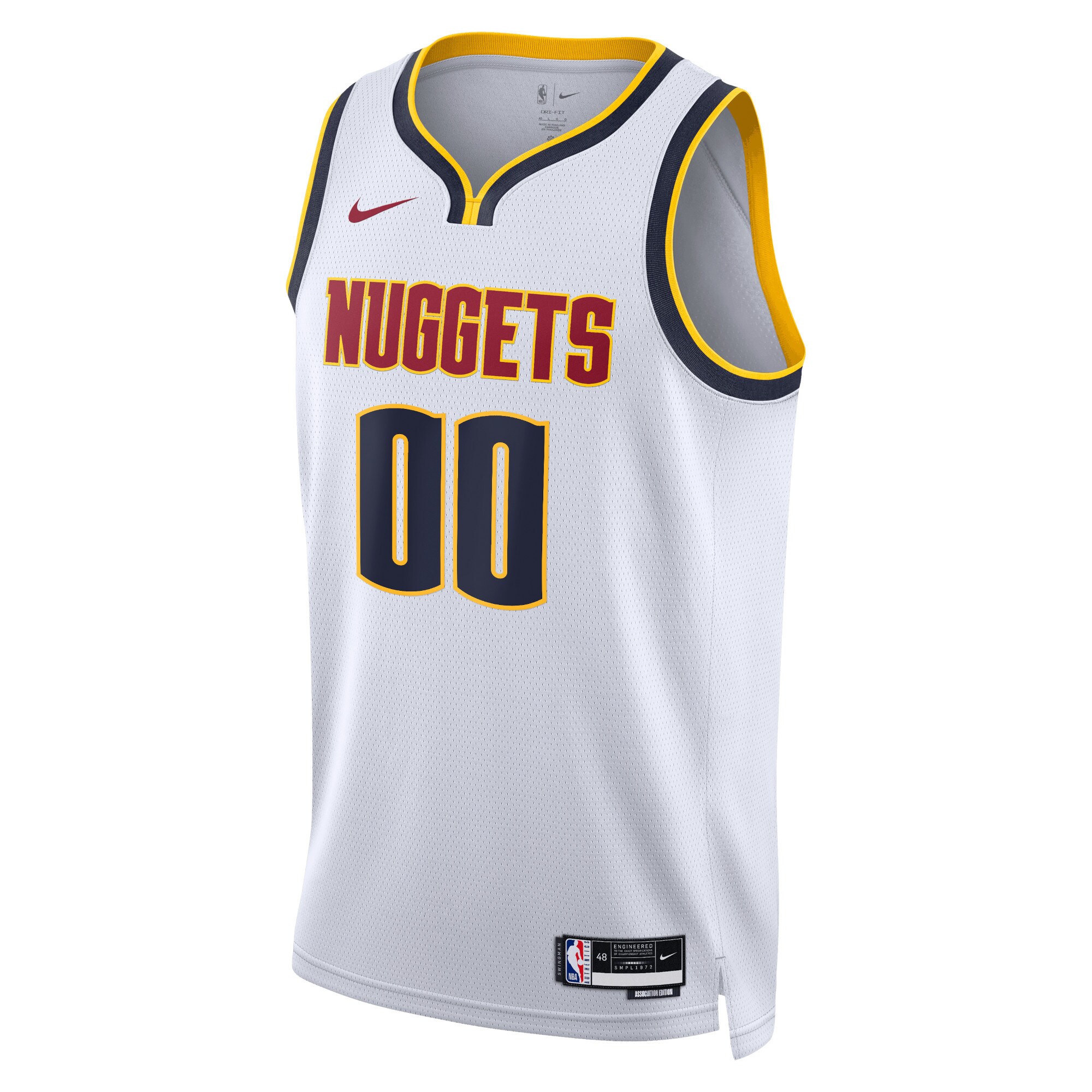Denver Nuggets Unisex Swingman Custom Jersey White - Association Edition