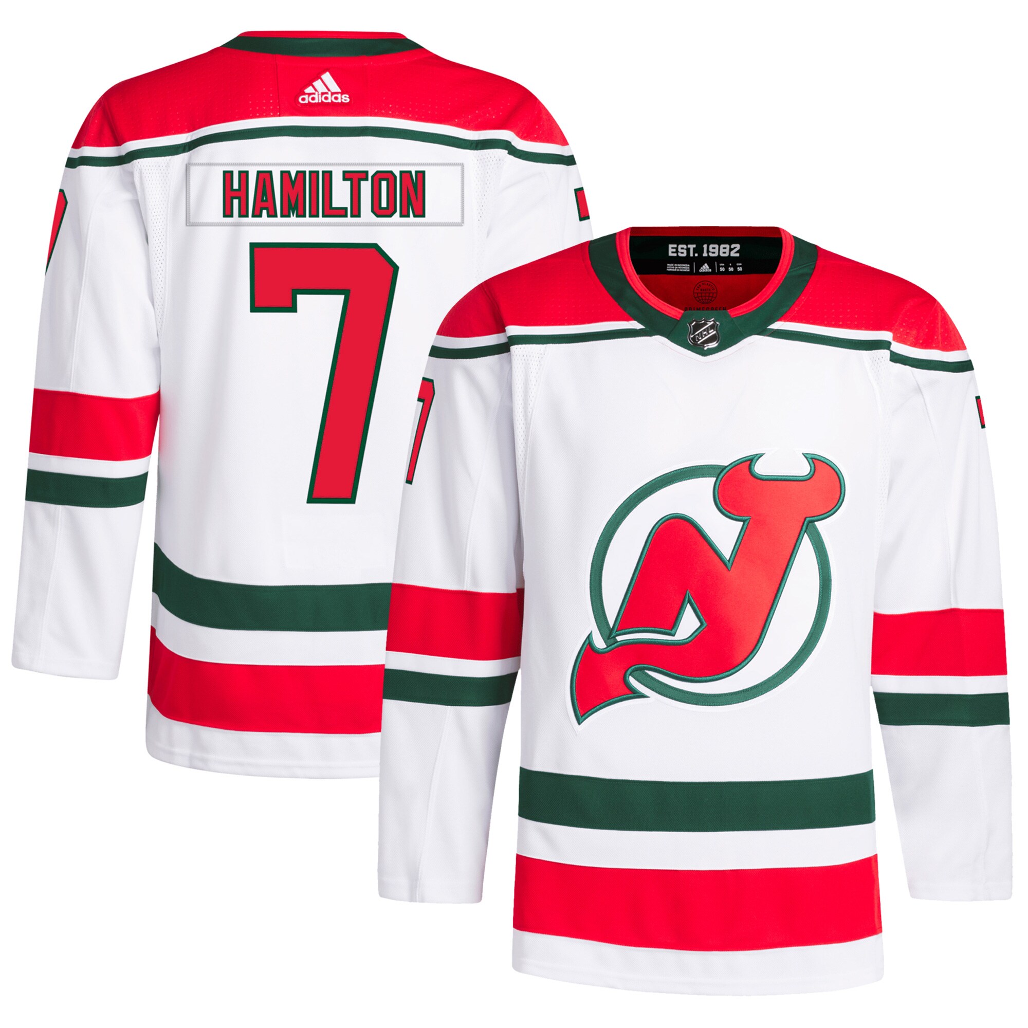 Dougie Hamilton New Jersey Devils adidas Primegreen Authentic Player Jersey - White