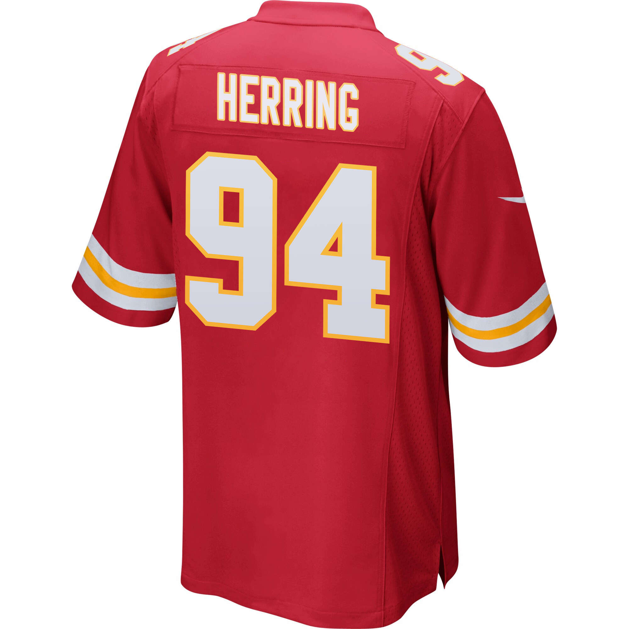 Malik Herring 94 Kansas City Chiefs Super Bowl LVIII Patch Game Men Jersey - Red
