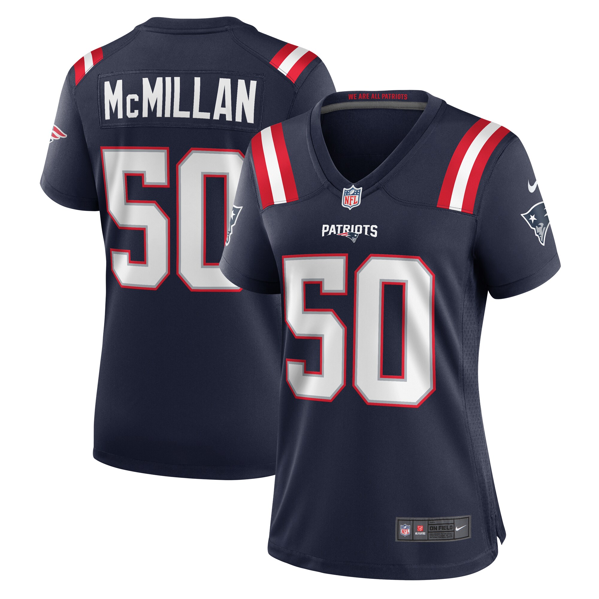 Raekwon McMillan New England Patriots Women's Home Game Player Jersey - Navy