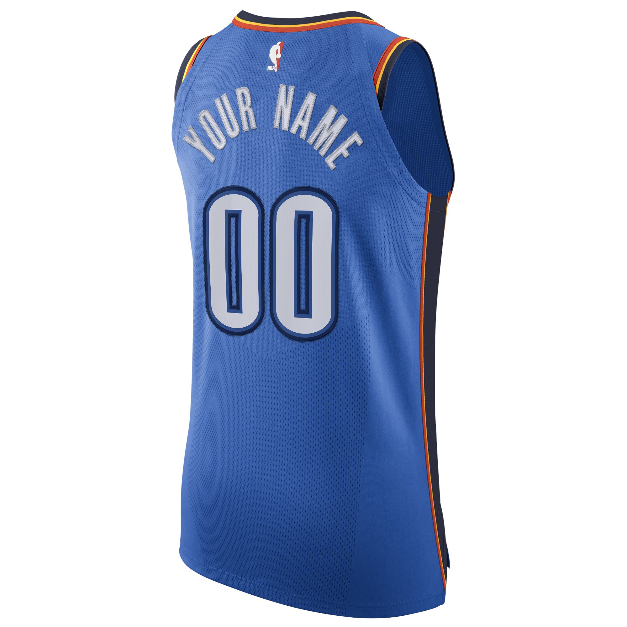 Oklahoma City Thunder  Authentic Custom Jersey Blue - Icon Edition