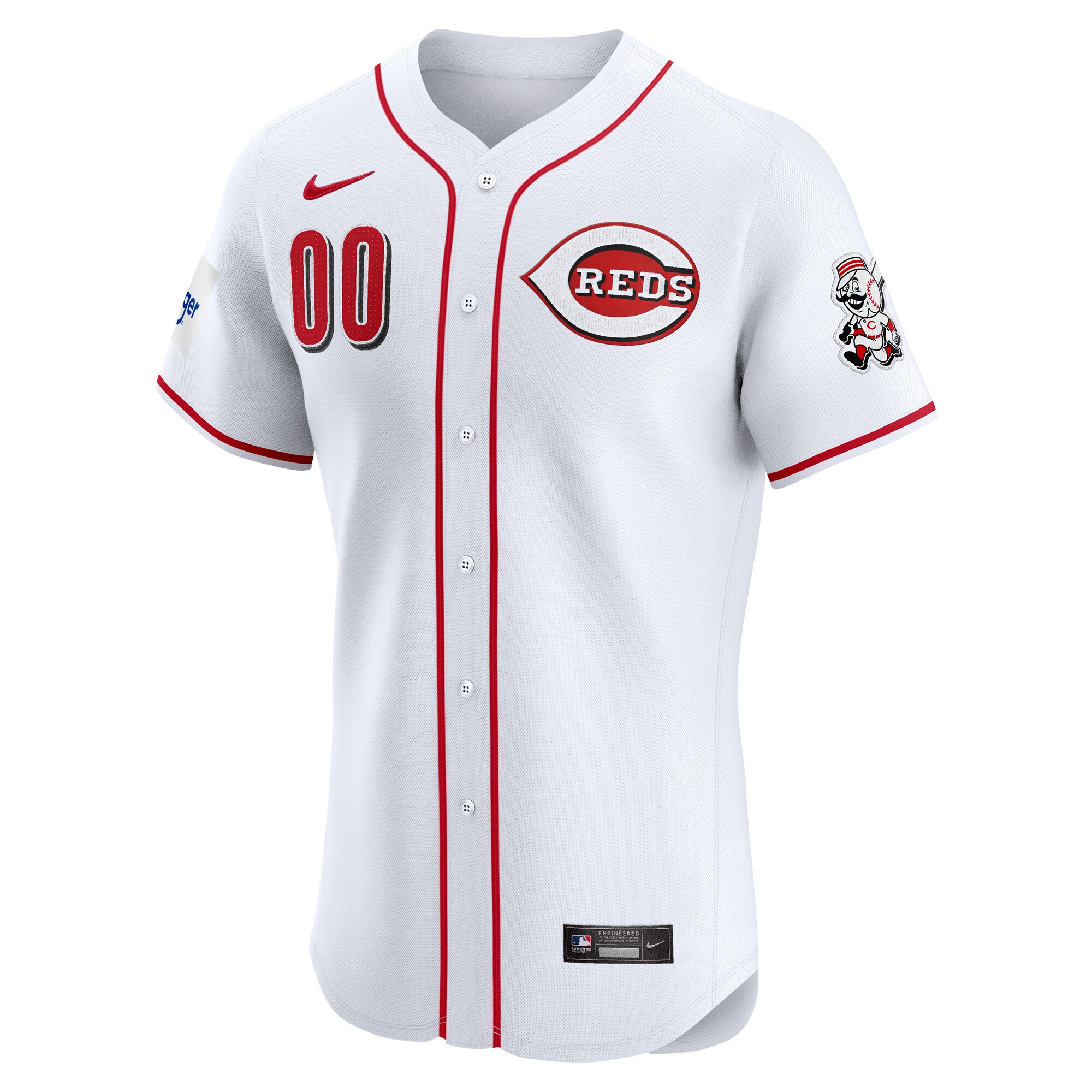 Cincinnati Reds Home Elite Pick-A-Player Retired Roster Patch Jersey - White