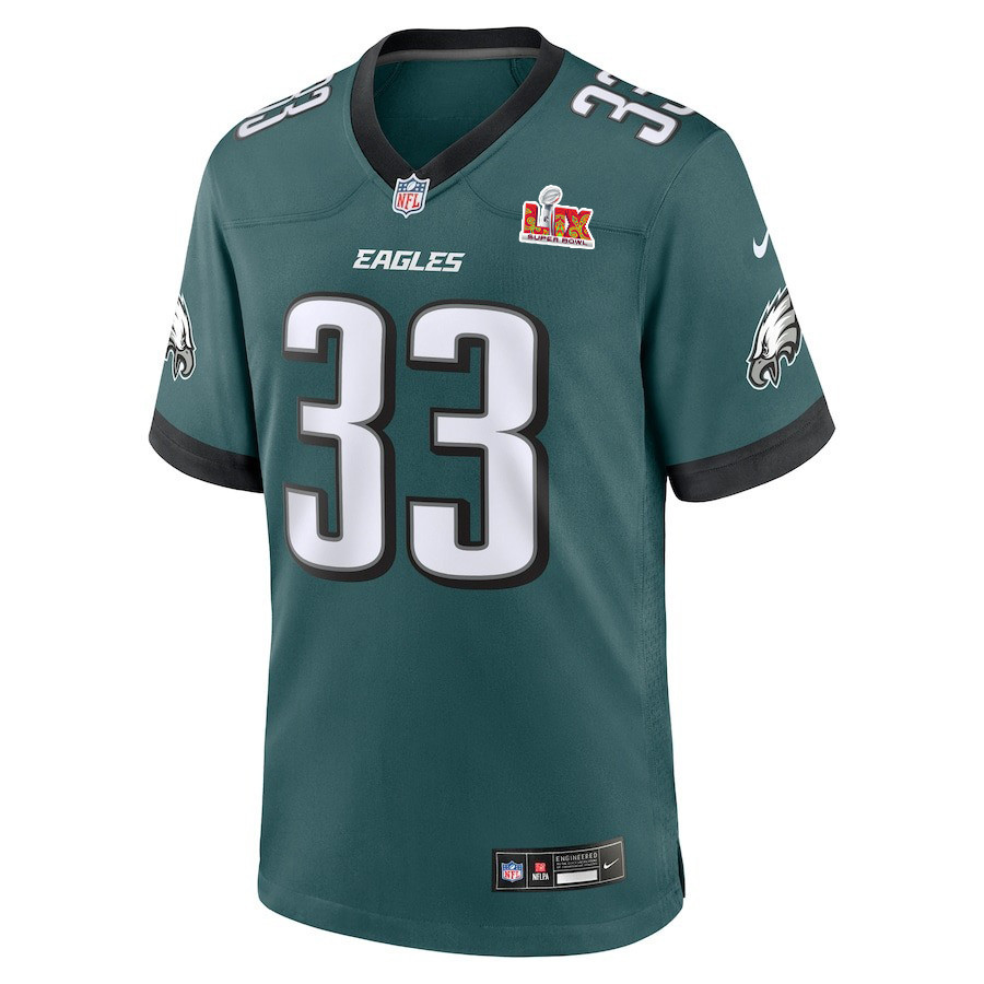 Cooper DeJean #33 Philadelphia Eagles Super Bowl LIX YOUTH Jersey - Midnight Green