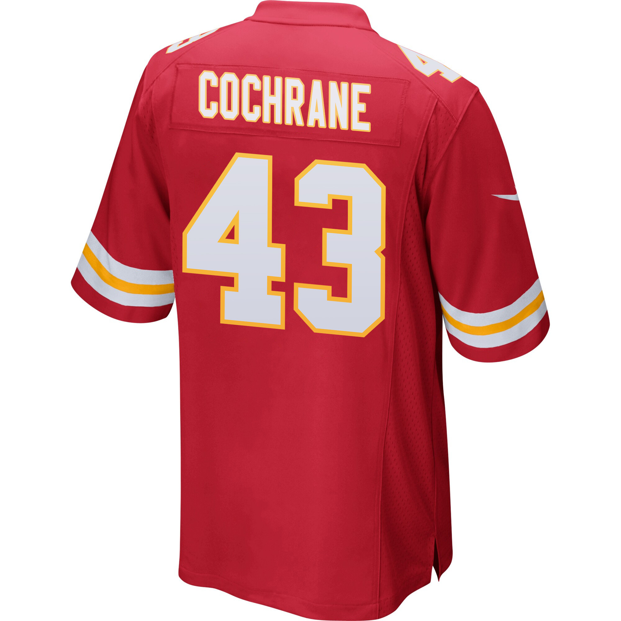 Jack Cochrane 43 Kansas City Chiefs Super Bowl LVIII Patch Game Men Jersey - Red