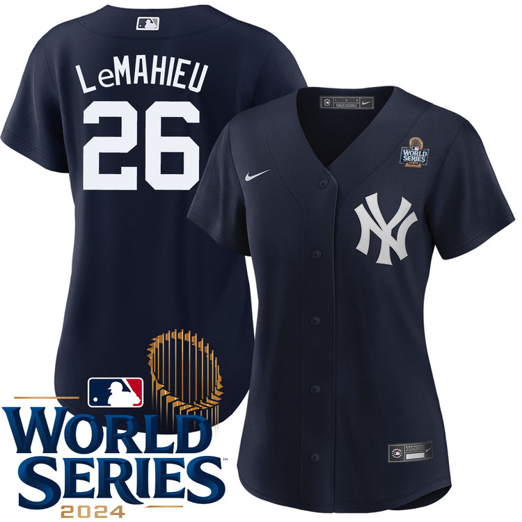 DJ LeMahieu New York Yankees Women's Alternate Navy World Series Jersey