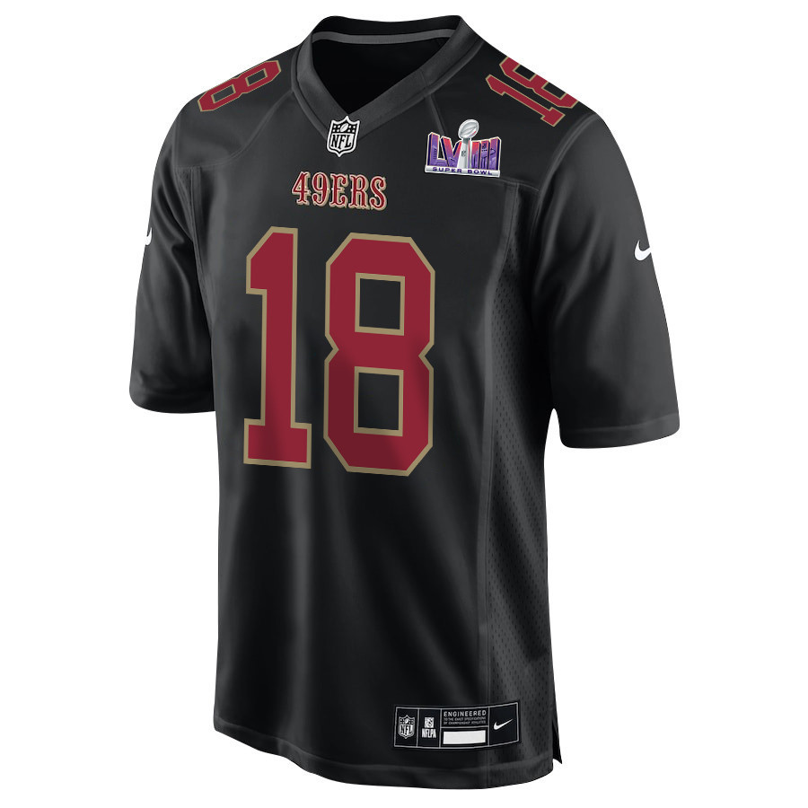 Mitch Wishnowsky 18 San Francisco 49ers Super Bowl LVIII Patch Fashion Game Men Jersey - Carbon Black