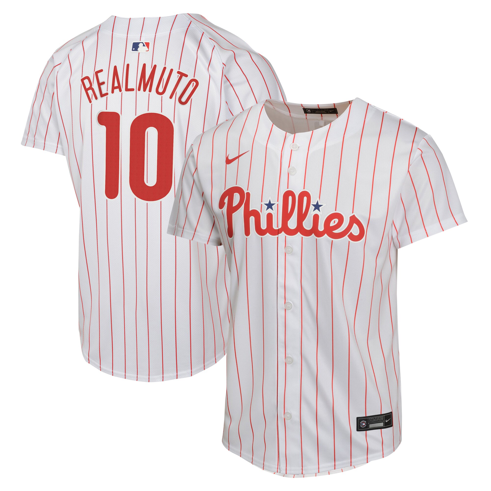 J.T. Realmuto Philadelphia Phillies Youth Home Game Player Jersey - White