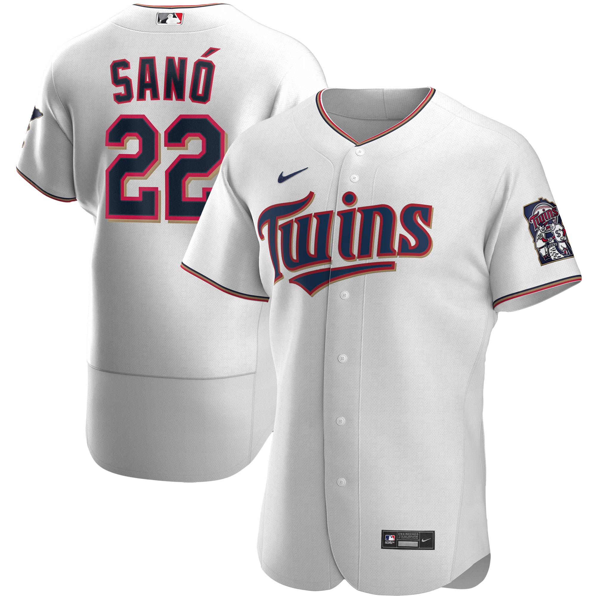Miguel Sano Minnesota Twins  Home Authentic Player Jersey - White