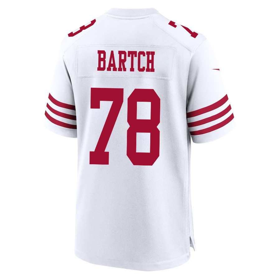 Ben Bartch 78 San Francisco 49ers Super Bowl LVIII Patch Game Men Jersey - White