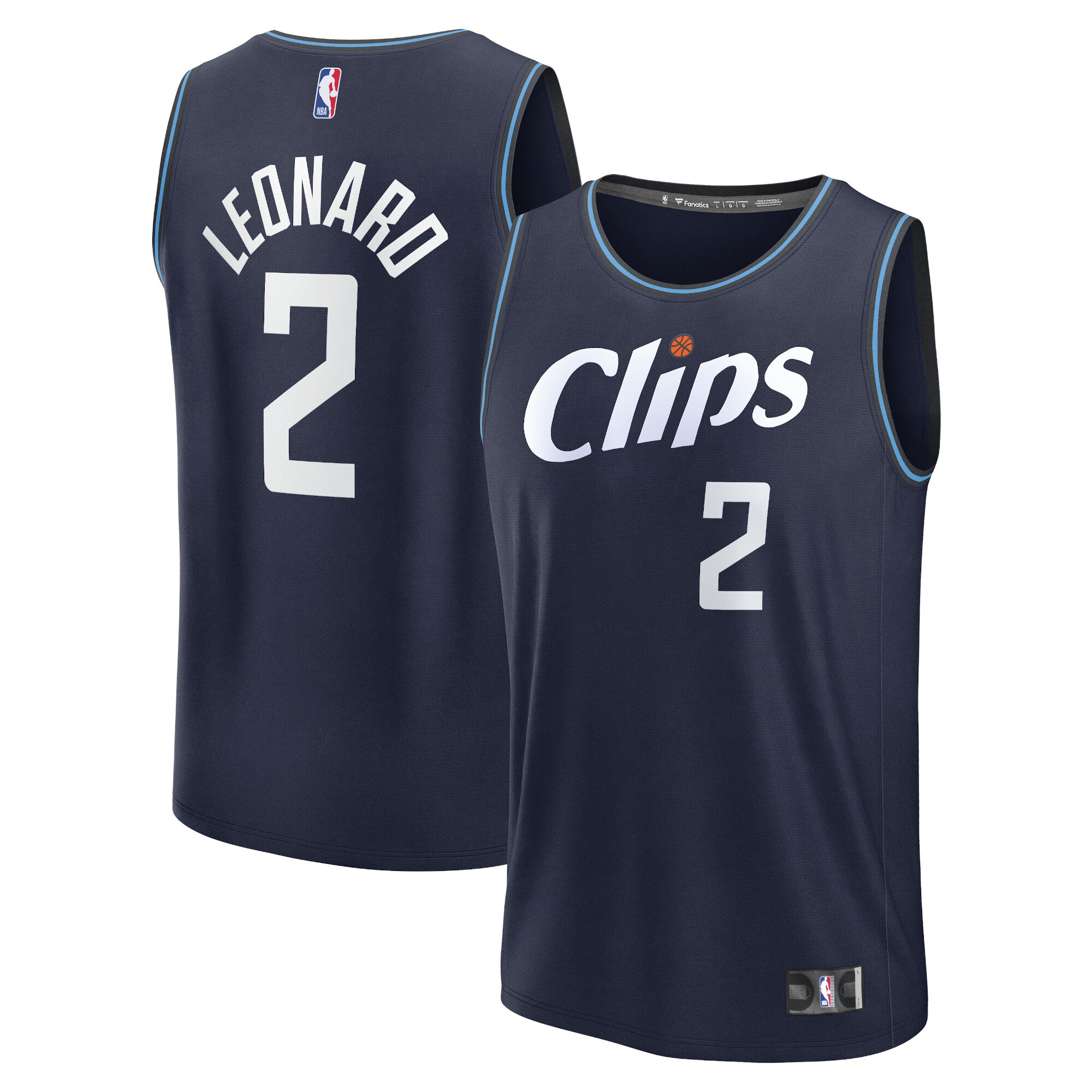 Kawhi Leonard LA Clippers Fanatics Youth  - Navy - City Edition