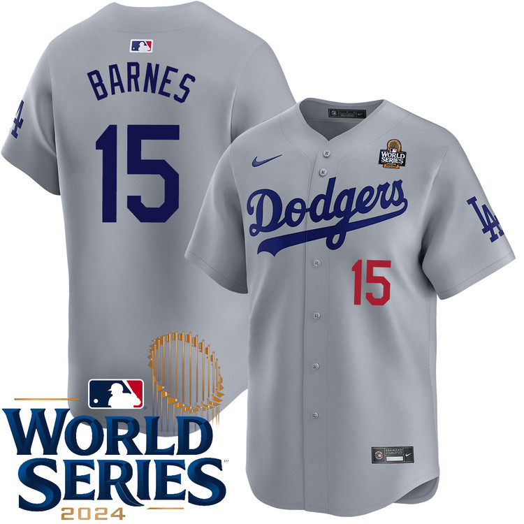 Austin Barnes Los Angeles Dodgers Alternate Road Limited World Series Jersey