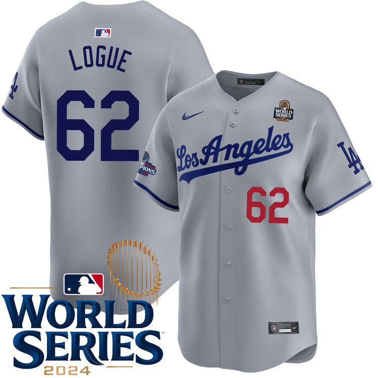 Zach Logue Los Angeles Dodgers Road Limited World Series Jersey
