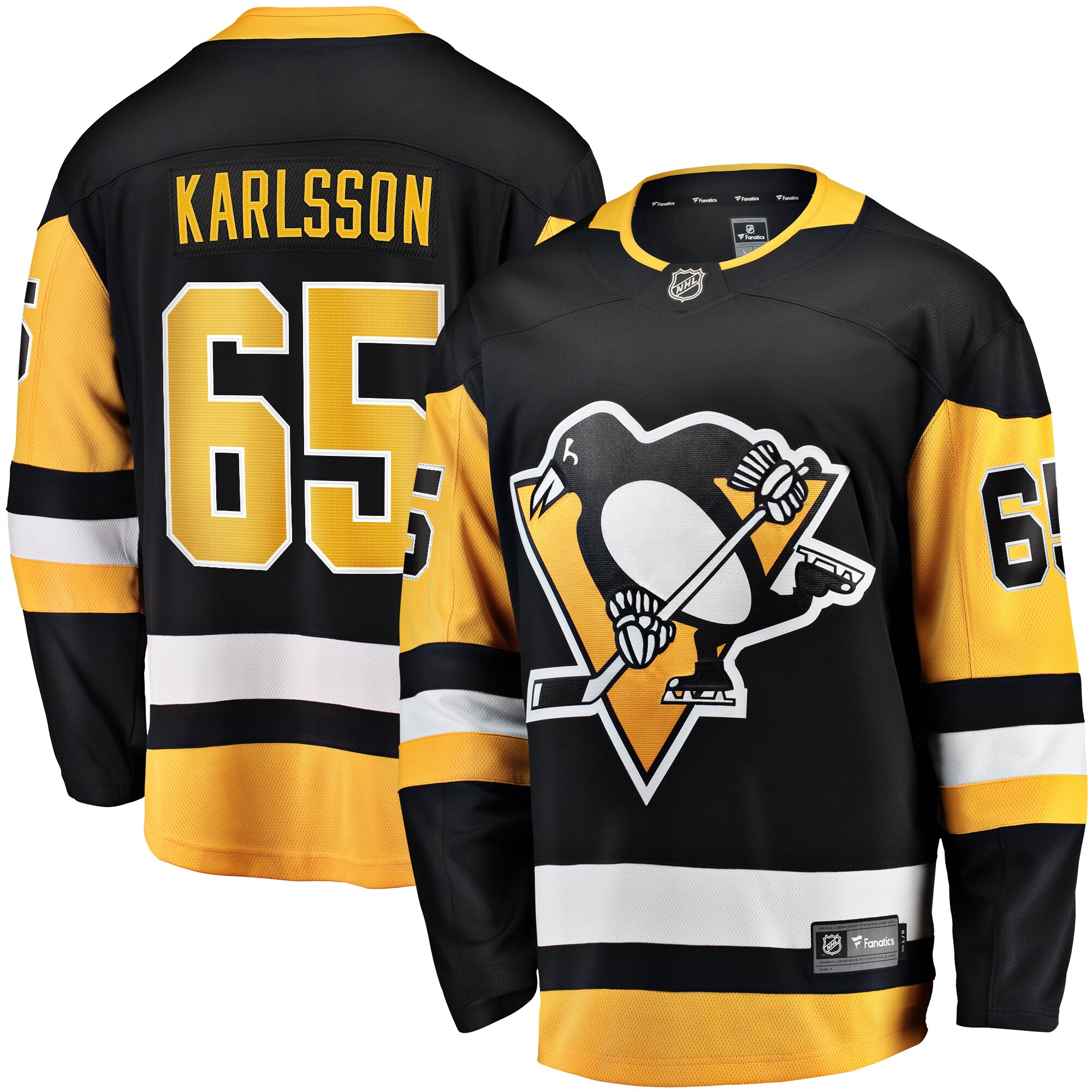 Erik Karlsson Pittsburgh Penguins Fanatics Home Breakaway Jersey - Black