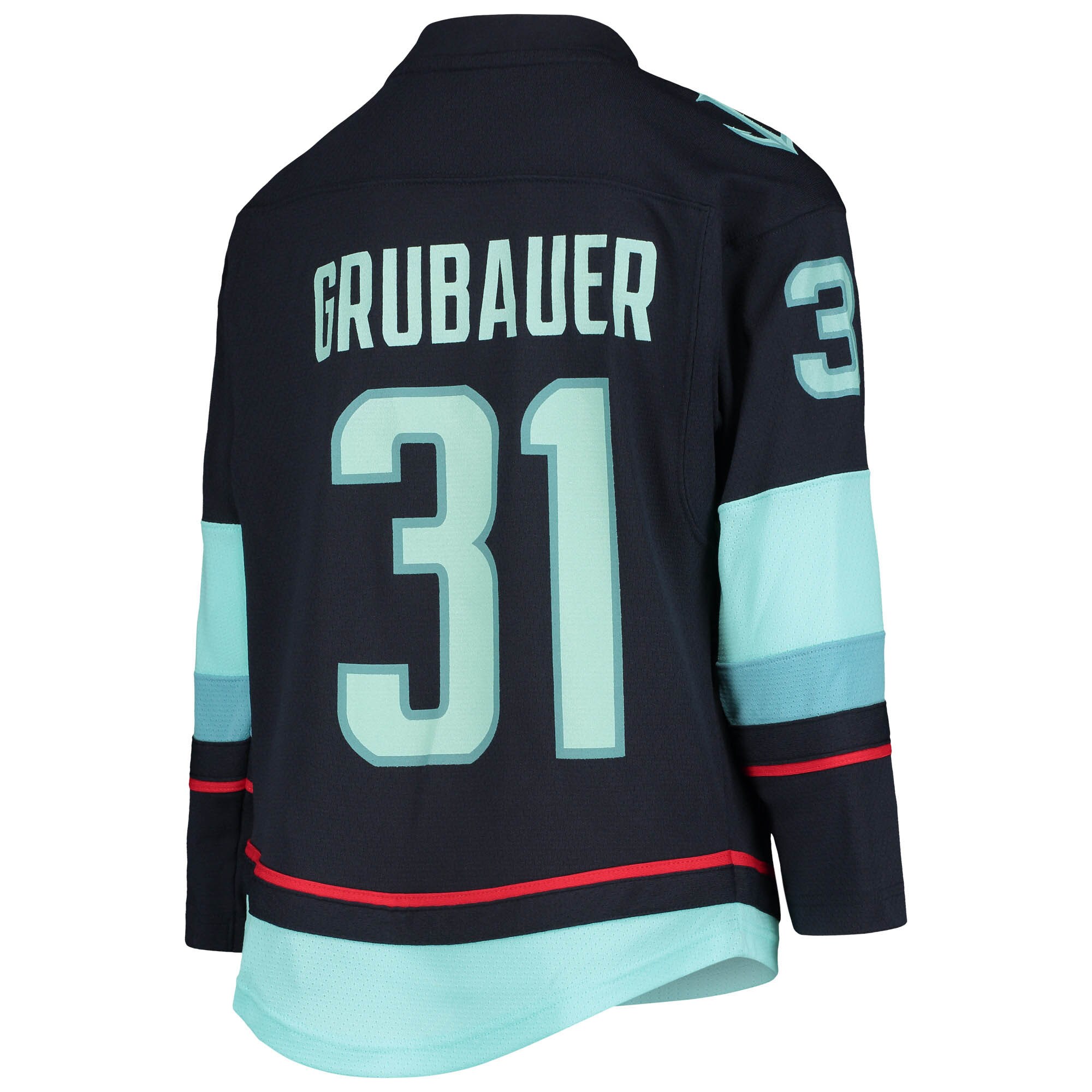 Philipp Grubauer Seattle Kraken Youth Home Replica Player Jersey - Deep Sea Blue
