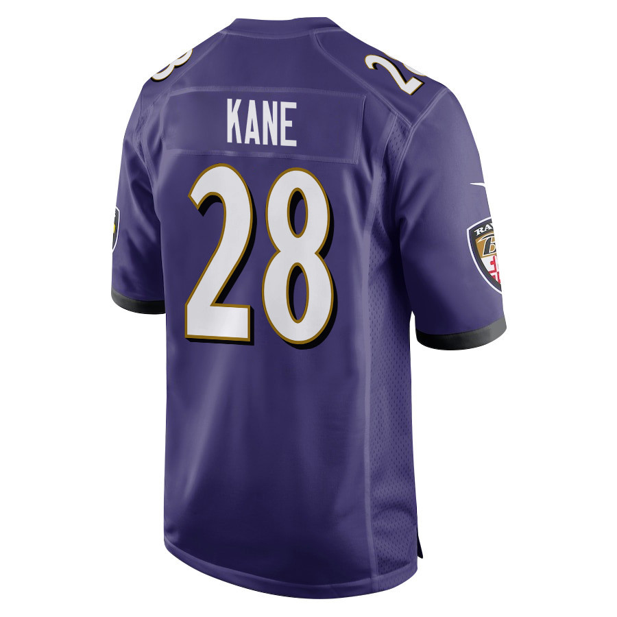 Sanoussi Kane 28 Baltimore Ravens Super Bowl LIX New Orleans Patch Game Men Jersey - Purple