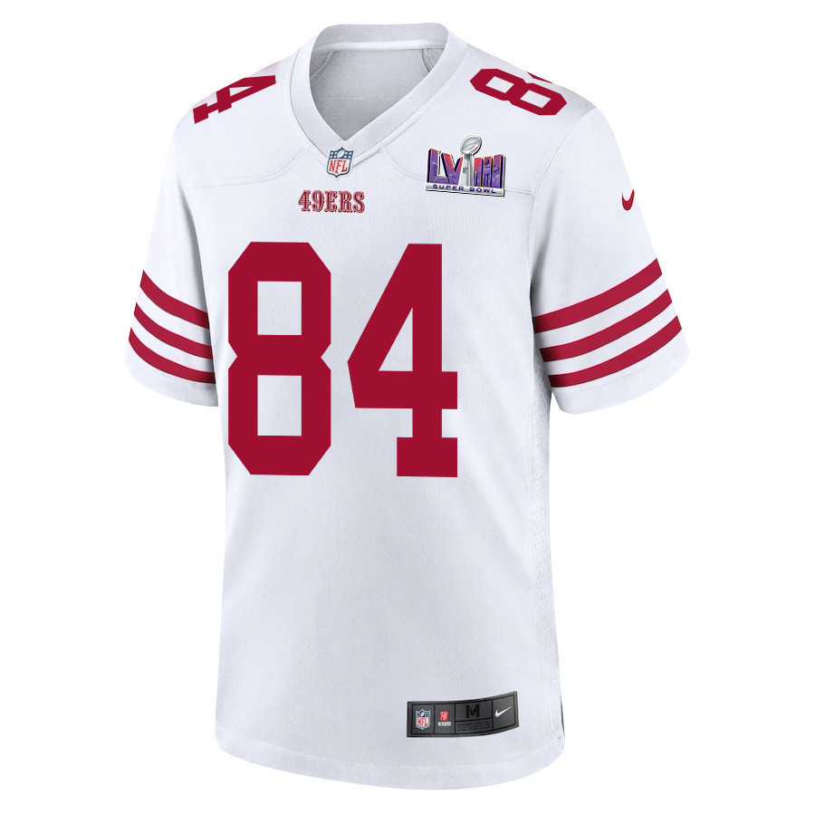 Chris Conley 84 San Francisco 49ers Super Bowl LVIII Patch Game Men Jersey - White