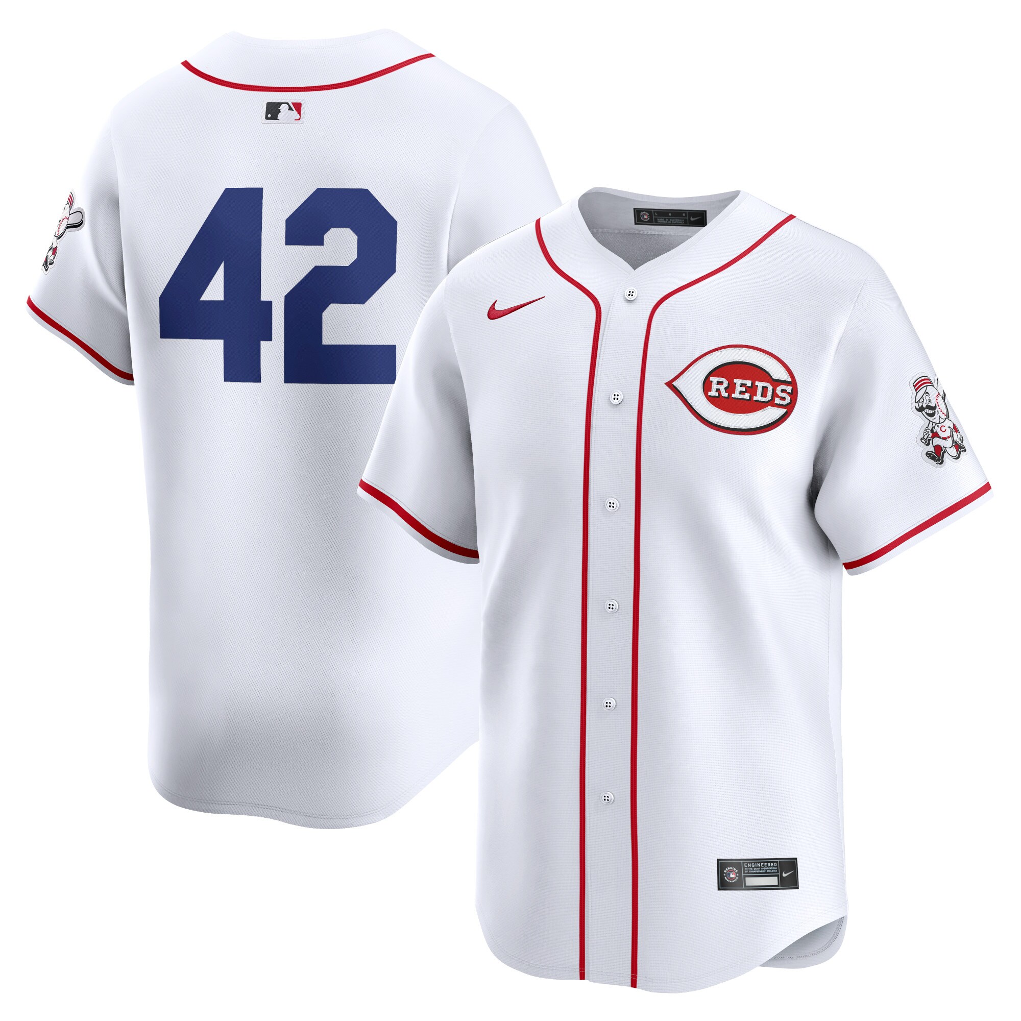 Cincinnati Reds  2024 Jackie Robinson Day Home Limited Jersey White