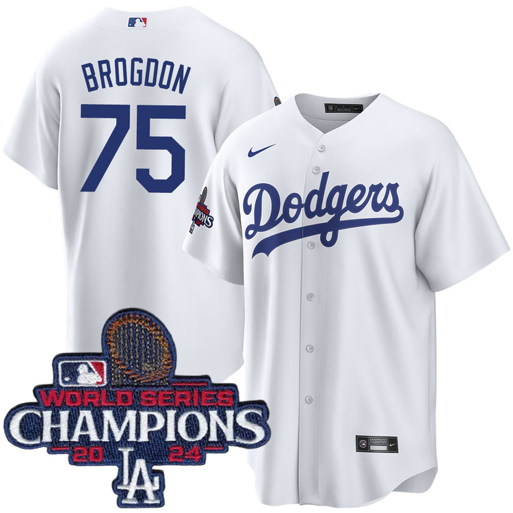 Connor Brogdon Los Angeles Dodgers Home World Series Champions Jersey