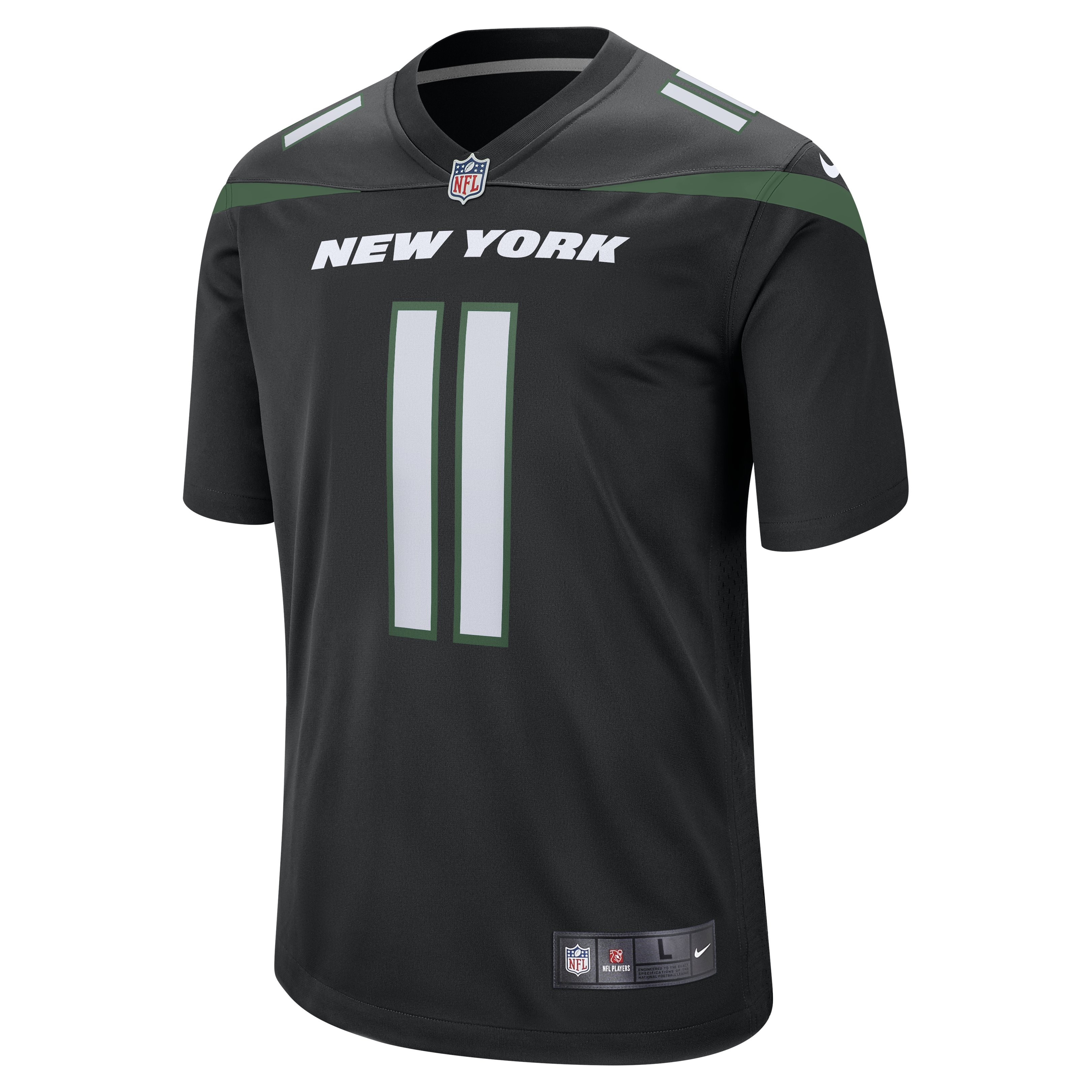 Jermaine Johnson II New York Jets Alternate Game Jersey - Stealth Black