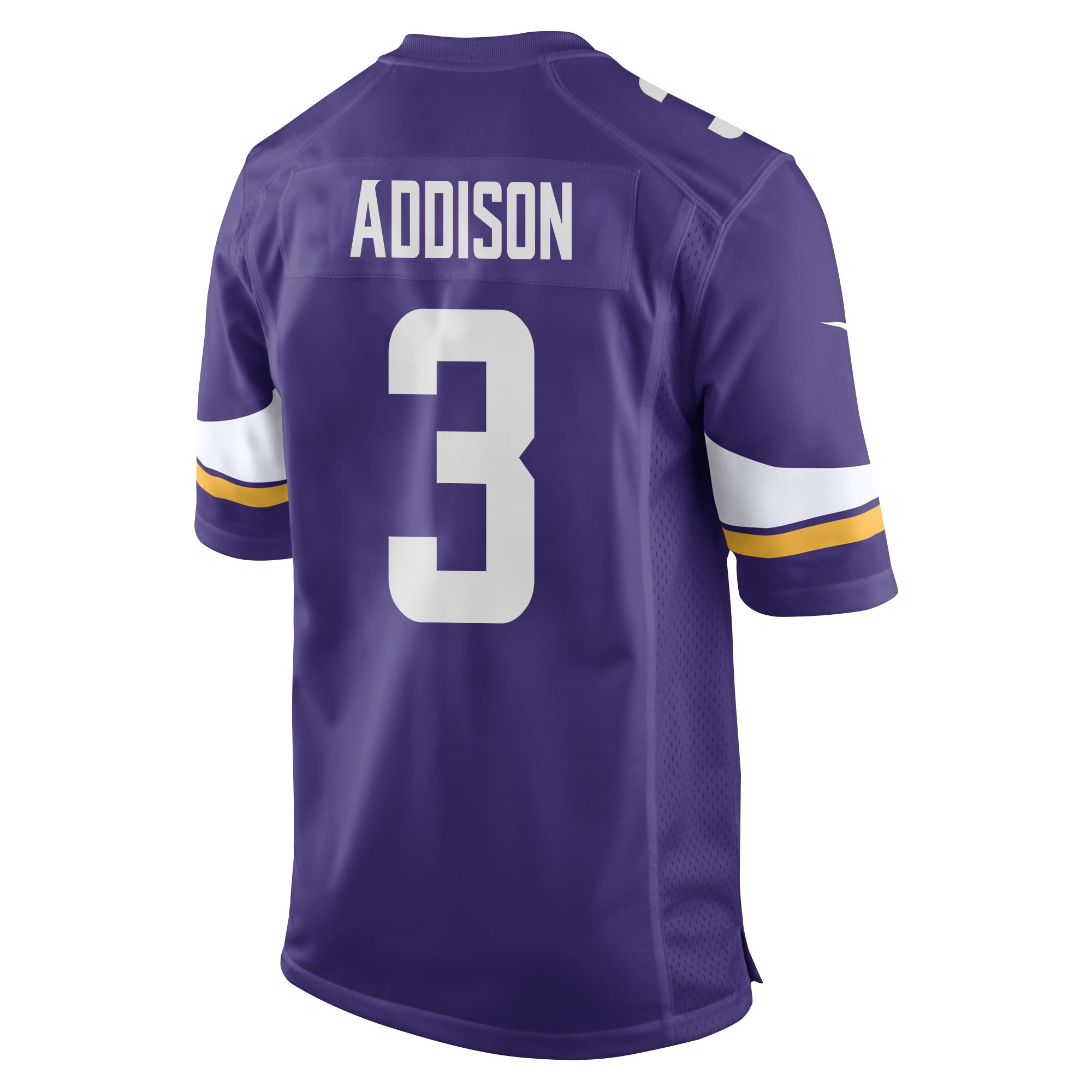 Jordan Addison 3 Minnesota Vikings Super Bowl LIX New Orleans Patch Game Men Jersey - Purple