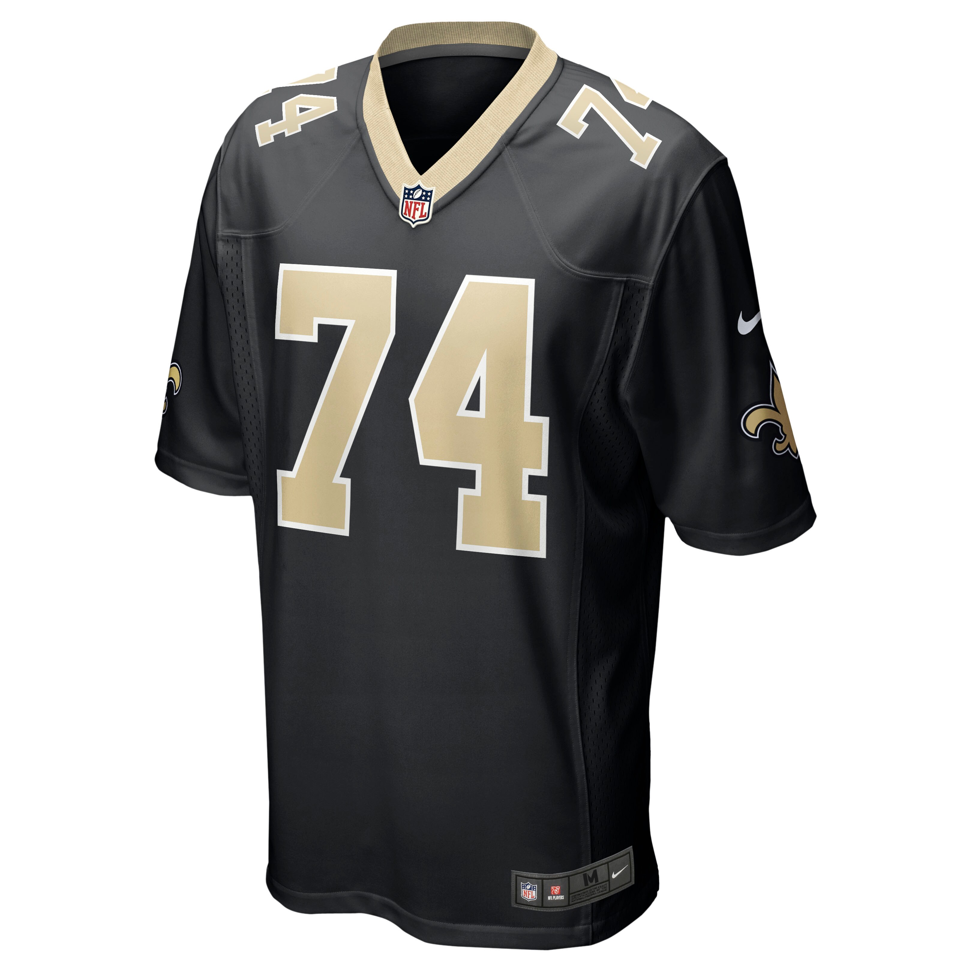 James Hurst New Orleans Saints  Game Jersey - Black