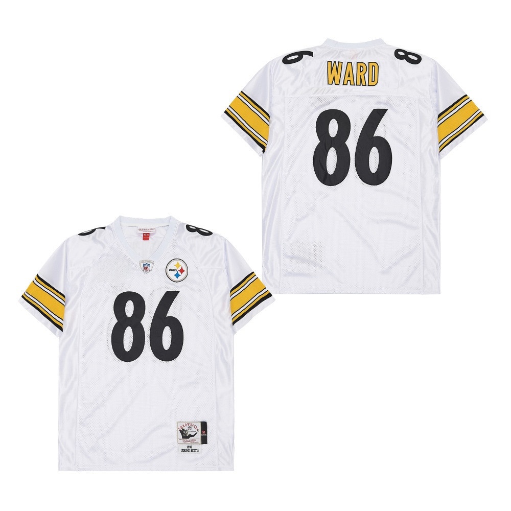 Hines Ward 86 Pittsburgh Steelers Retro Throwback Men Jersey - White