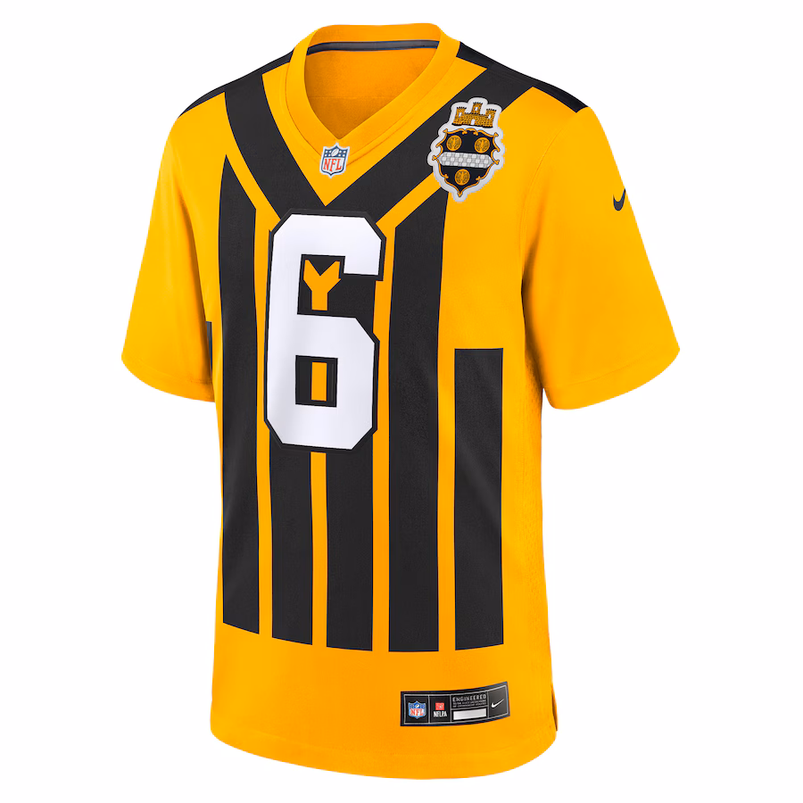 Pittsburgh Steelers Patrick Queen Gold Alternate 1933 Throwback Game Jersey