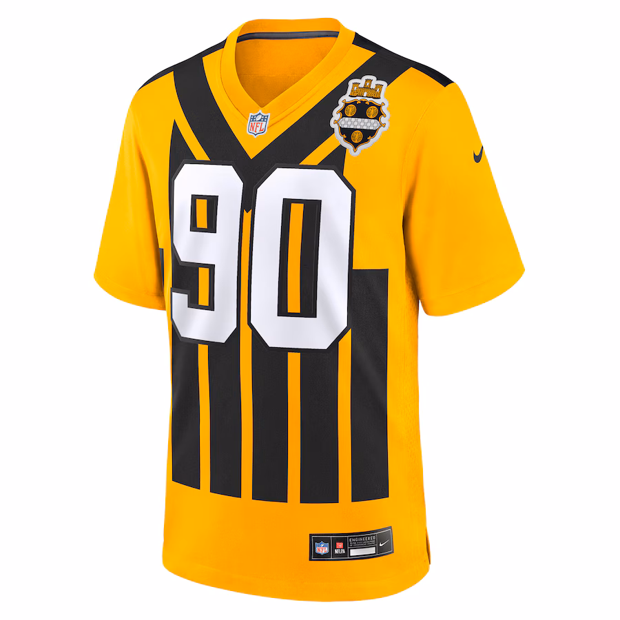Pittsburgh Steelers T.J. Watt Gold Alternate 1933 Throwback Game Jersey