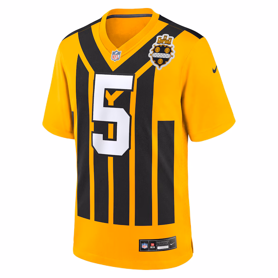 Pittsburgh Steelers Jalen Ramsey Gold Alternate 1933 Throwback Game Jersey
