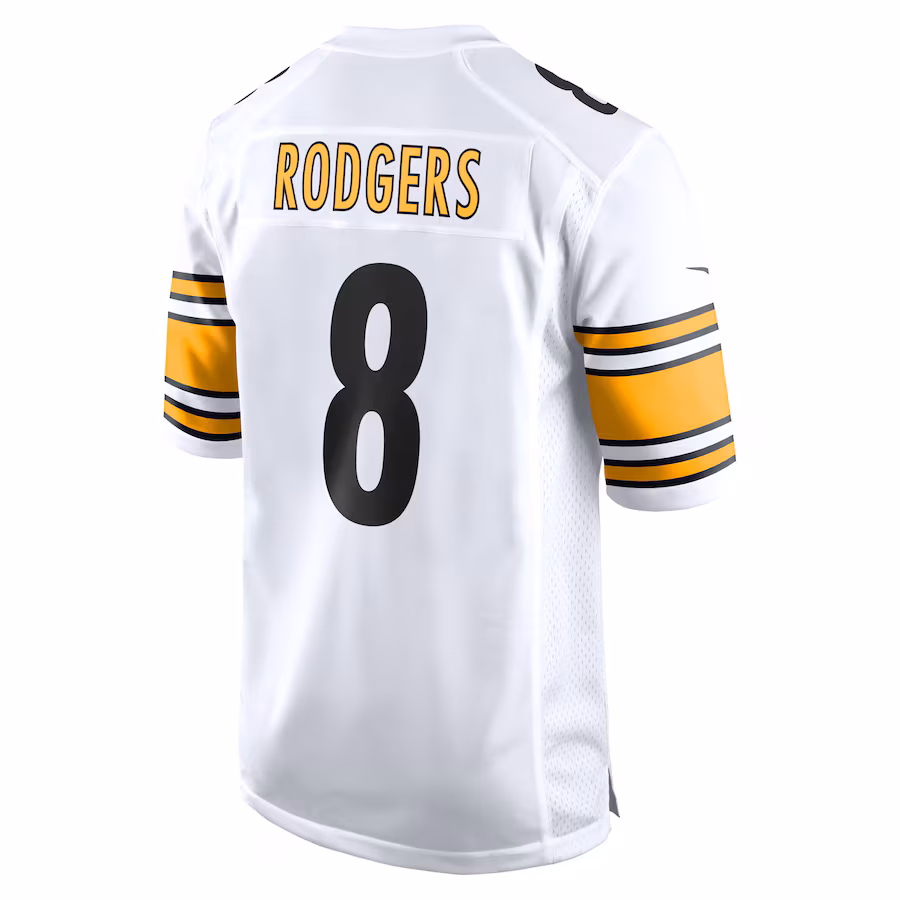 Pittsburgh Steelers Aaron Rodgers White Jersey