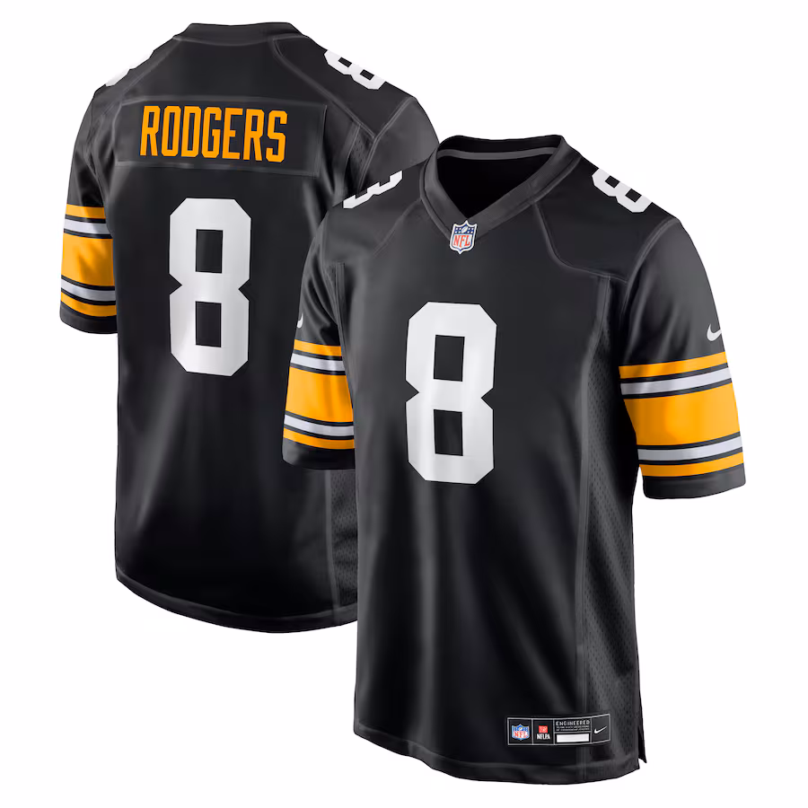 Pittsburgh Steelers Aaron Rodgers Black Jersey