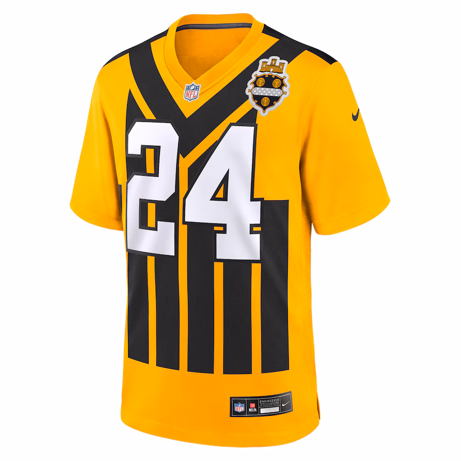 Pittsburgh Steelers Joey Porter Jr. Gold Alternate 1933 Throwback Game Jersey