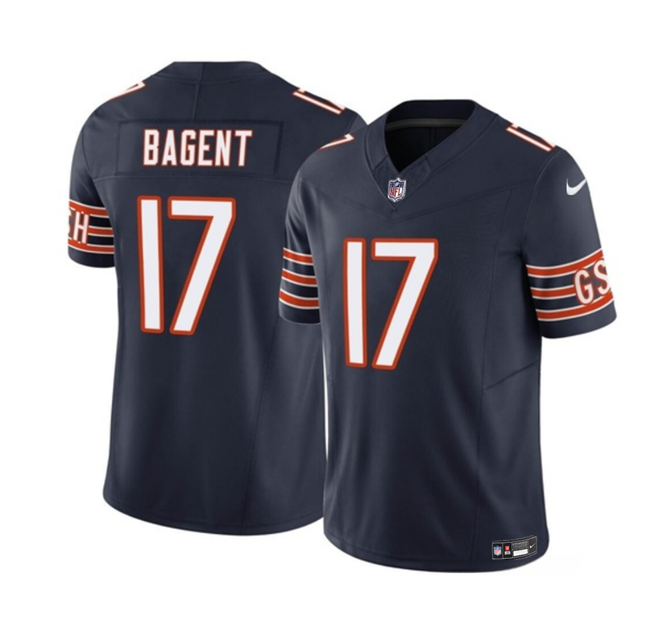 Chicago Bears #17 Tyson Bagent blue Limited Stitched Jersey