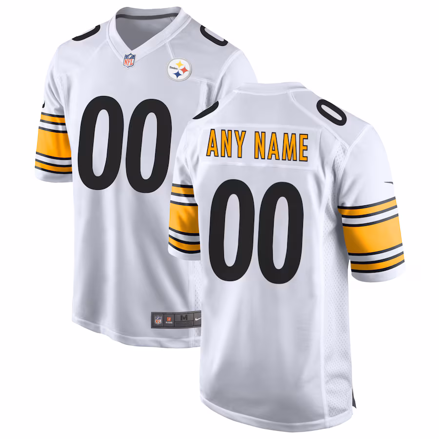 Pittsburgh Steelers Away Custom Game Jersey White