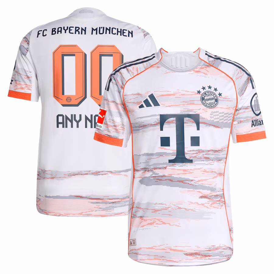 Men Bayern Munich 2025/26 Custom Jersey - White
