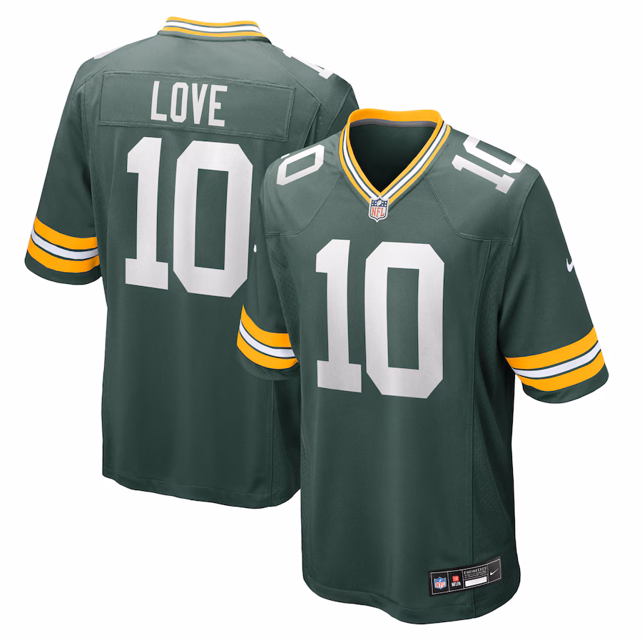 Jordan Love #10 Green Bay Packers Game Jersey