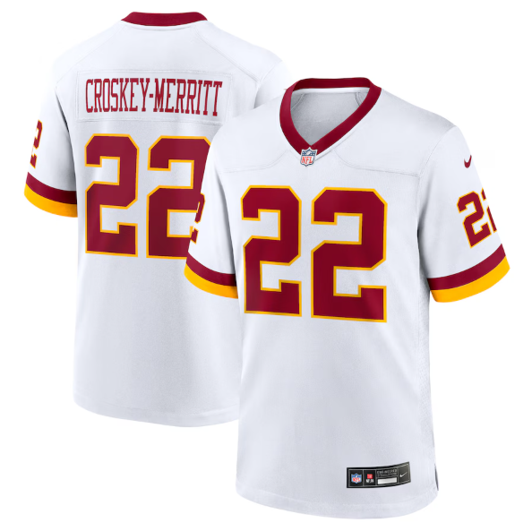 Washington Commanders Jacory Croskey-Merritt White Super Bowl Era Jersey