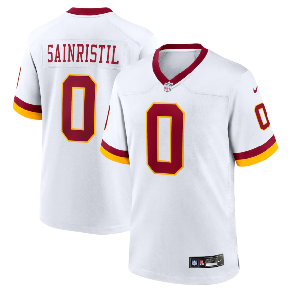 Washington Commanders Mike Sainristil White Super Bowl Era Jersey