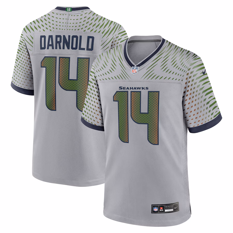 Sam Darnold #14 Seattle Seahawks 2025 Rivalries Collection Game Jersey - Wolf Gray